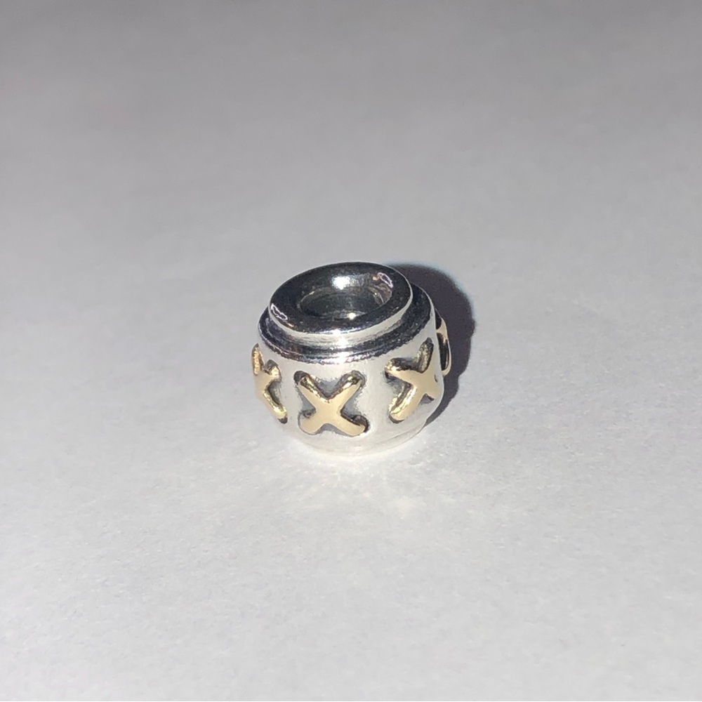 Pandora 14k Cross Stitch X Pattern Charm